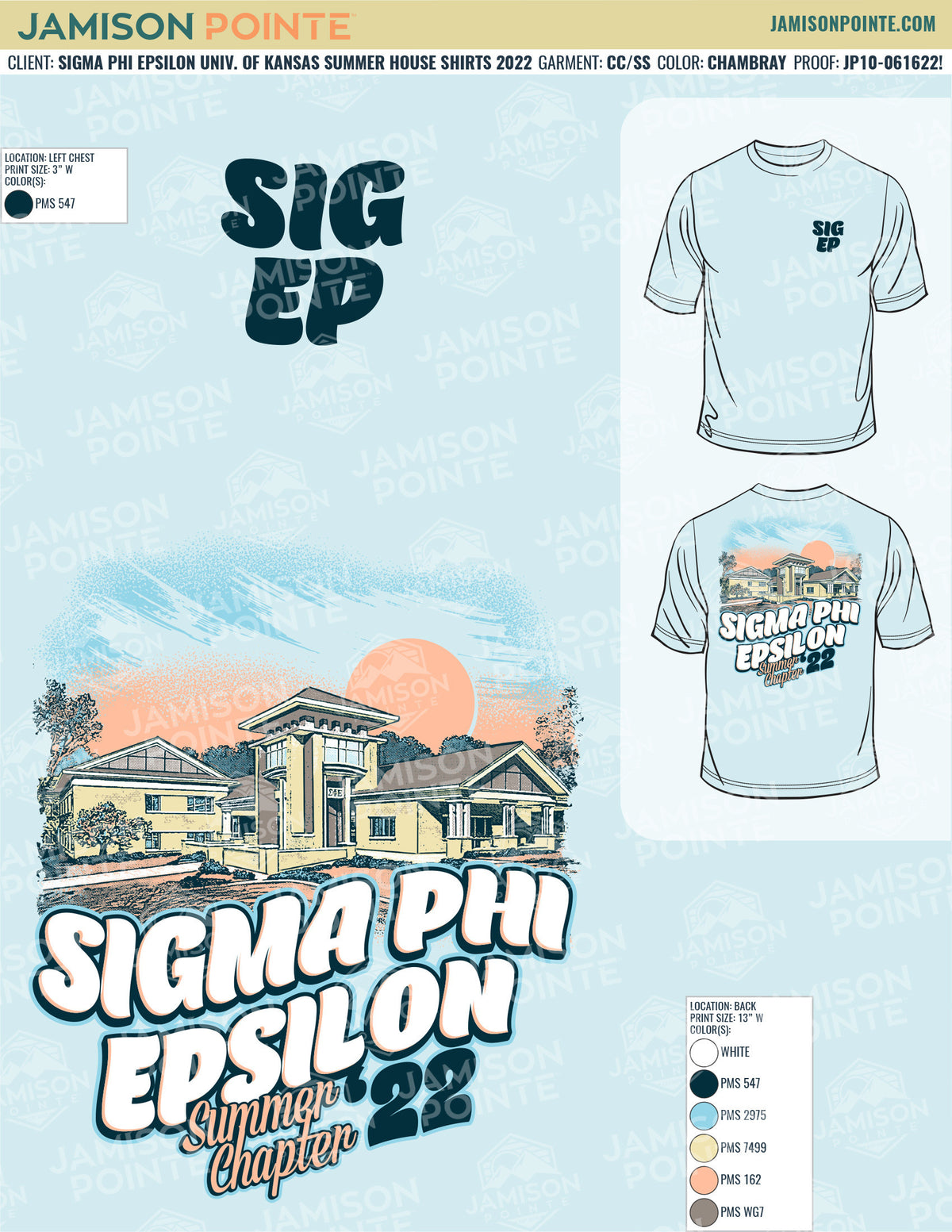Sigma Phi Epsilon University of Kansas Summer House Shirts T-Shirt