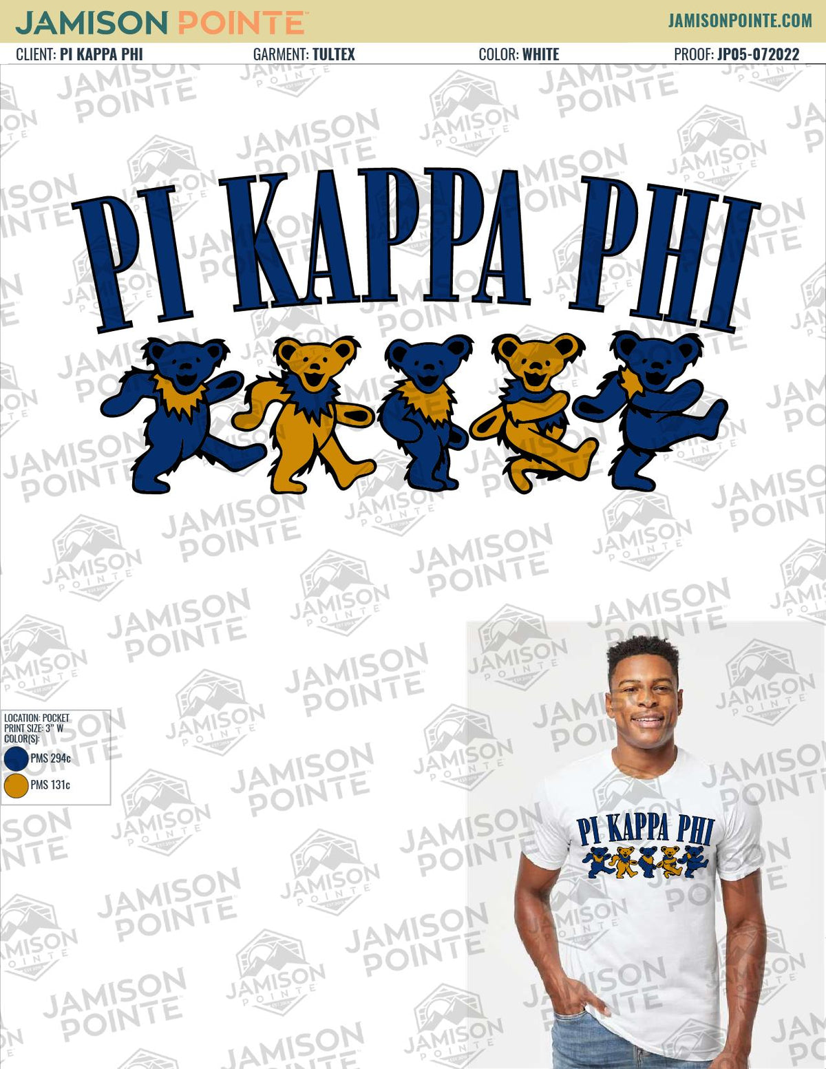 Pi Kappa Phi Bears PR Tee T-Shirt