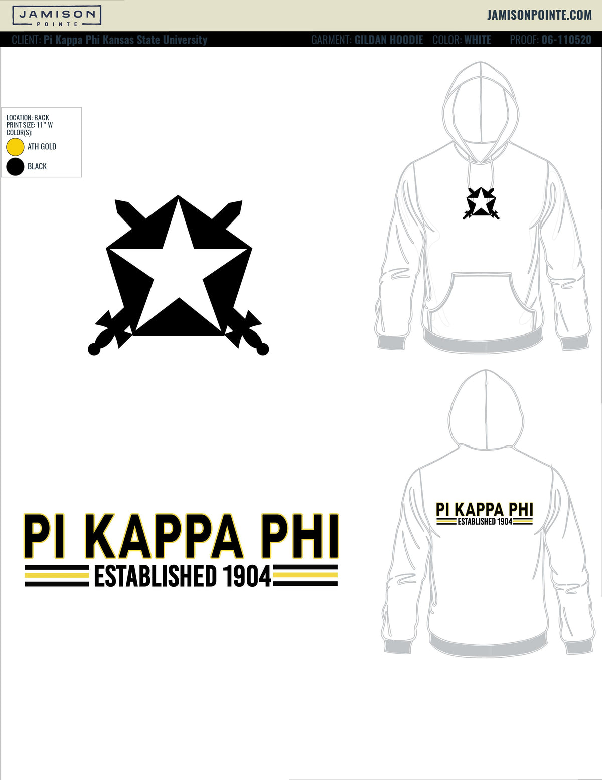 Pi Kappa Phi Kansas State University Hoodies