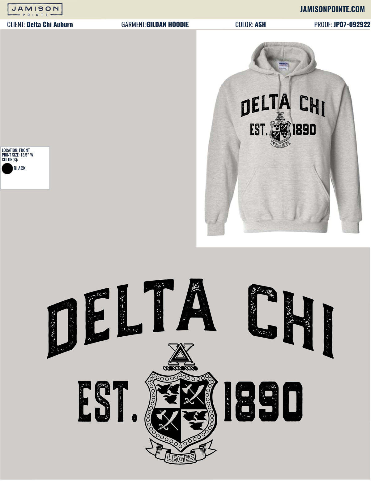 Delta Chi Auburn University Fall Hoodies