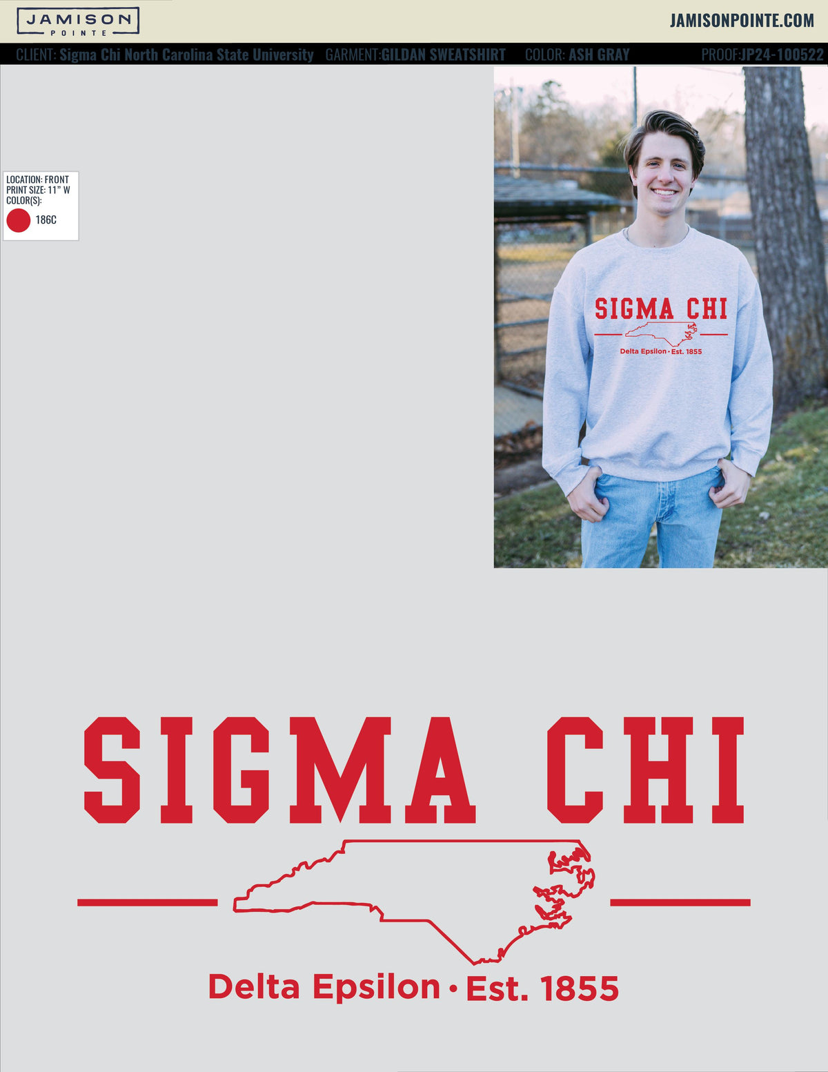 Sigma Chi North Carolina State University Fall Crewneck Sweatshirt