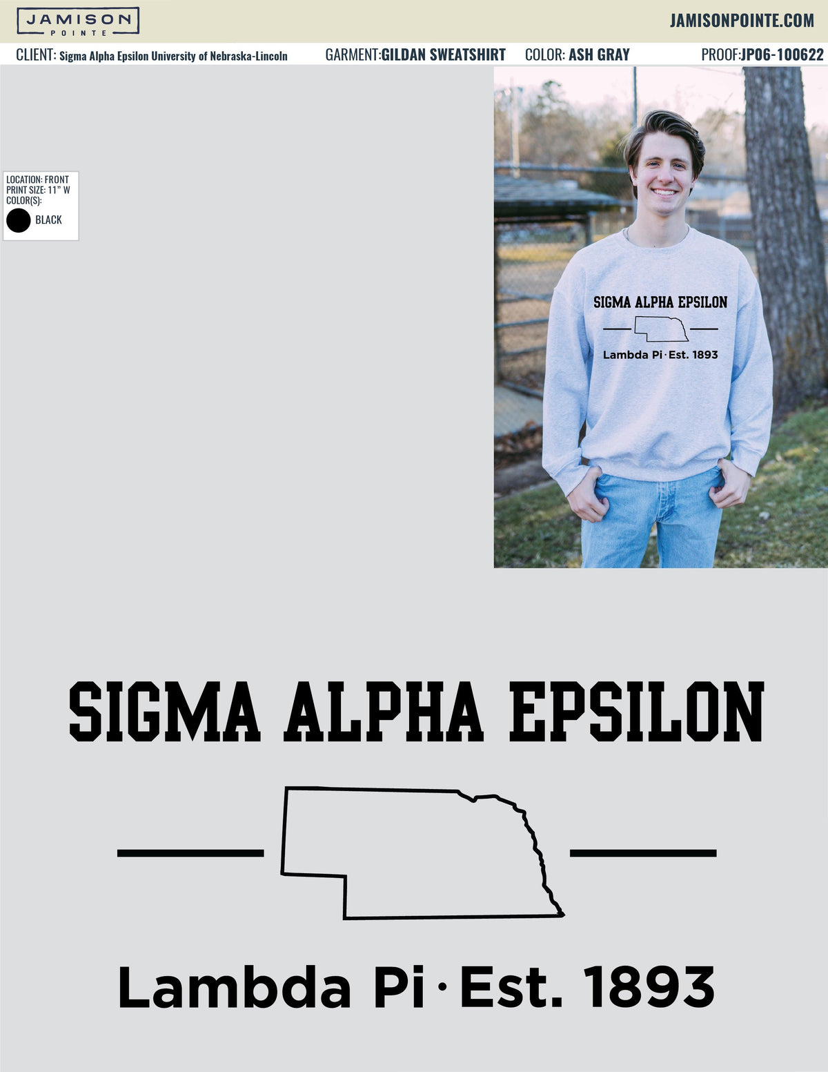 Sigma Alpha Epsilon University of Nebraska-Lincoln Fall Crewneck Sweatshirt
