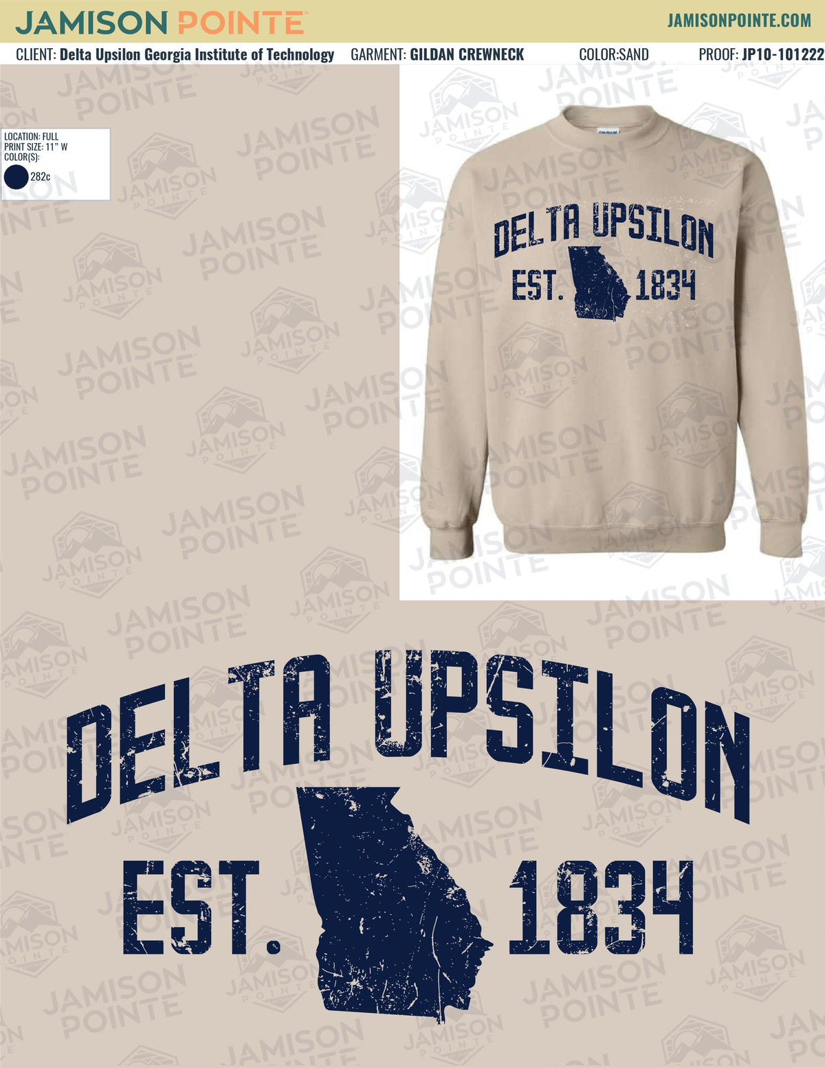 Delta Upsilon Georgia Institute of Technology Fall Crewneck Sweatshirt
