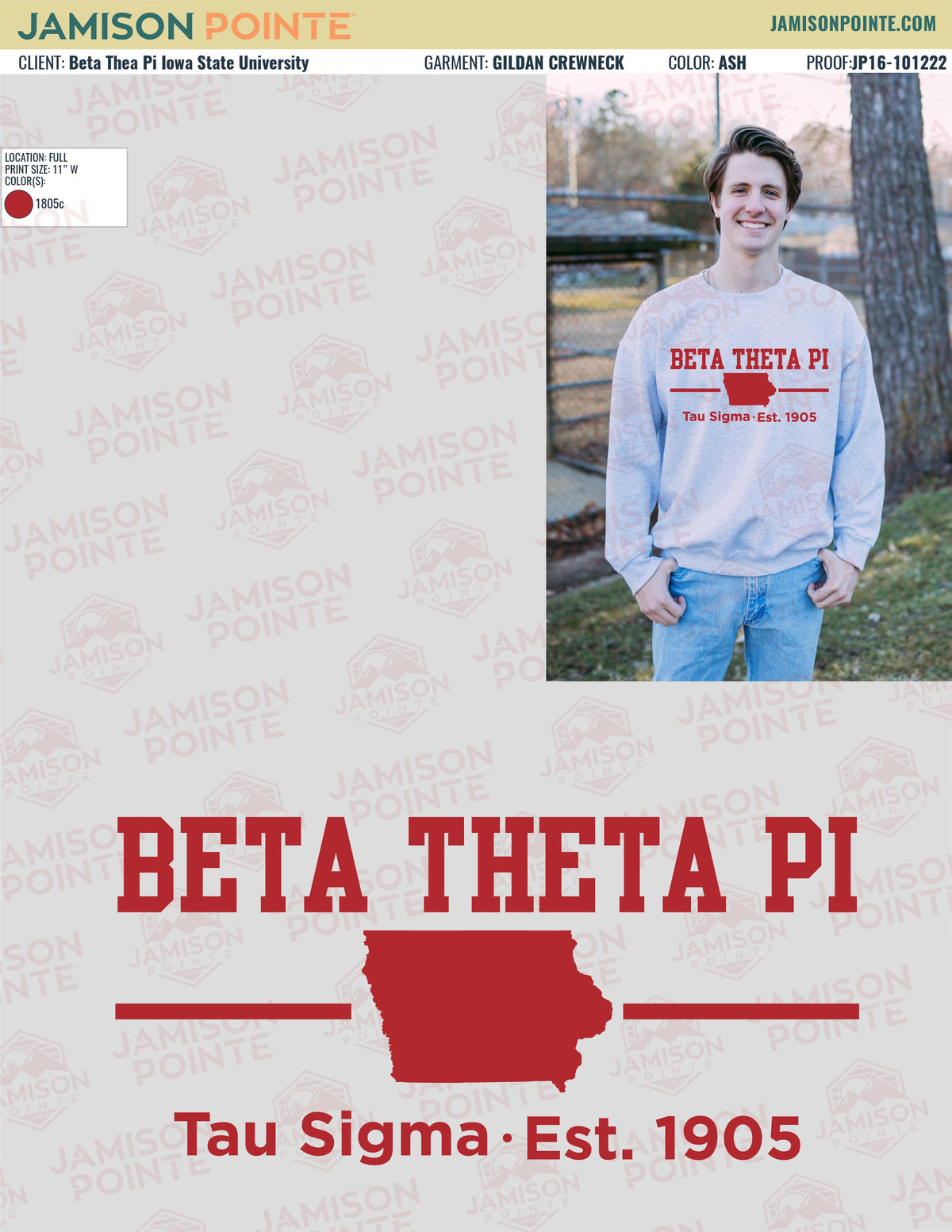 Beta Theta Pi Iowa State University Fall Crewneck Sweatshirts