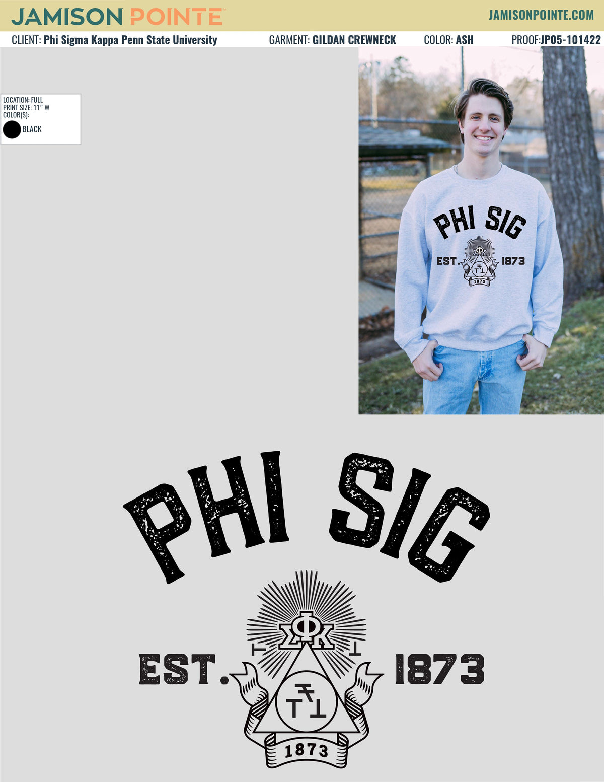 Phi Sigma Kappa Penn State University Fall Crewneck Sweatshirts