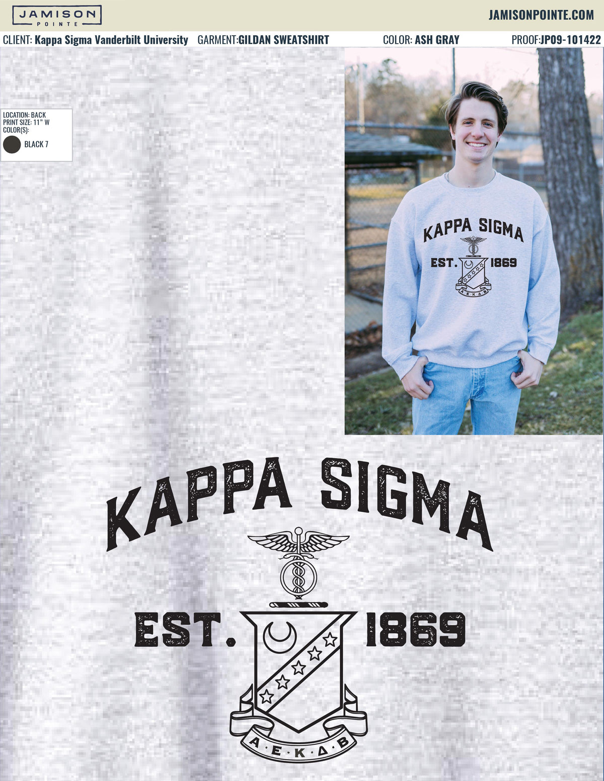 Kappa Sigma Vanderbilt University Fall Crewneck Sweatshirt
