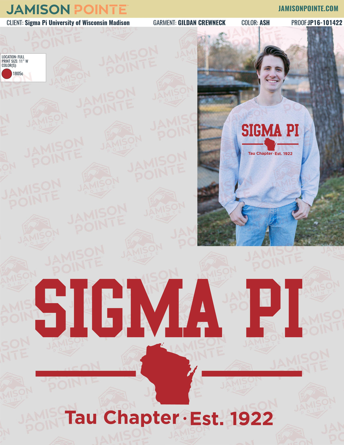 Sigma Pi University of Wisconsin Madison Fall Sweatshirt