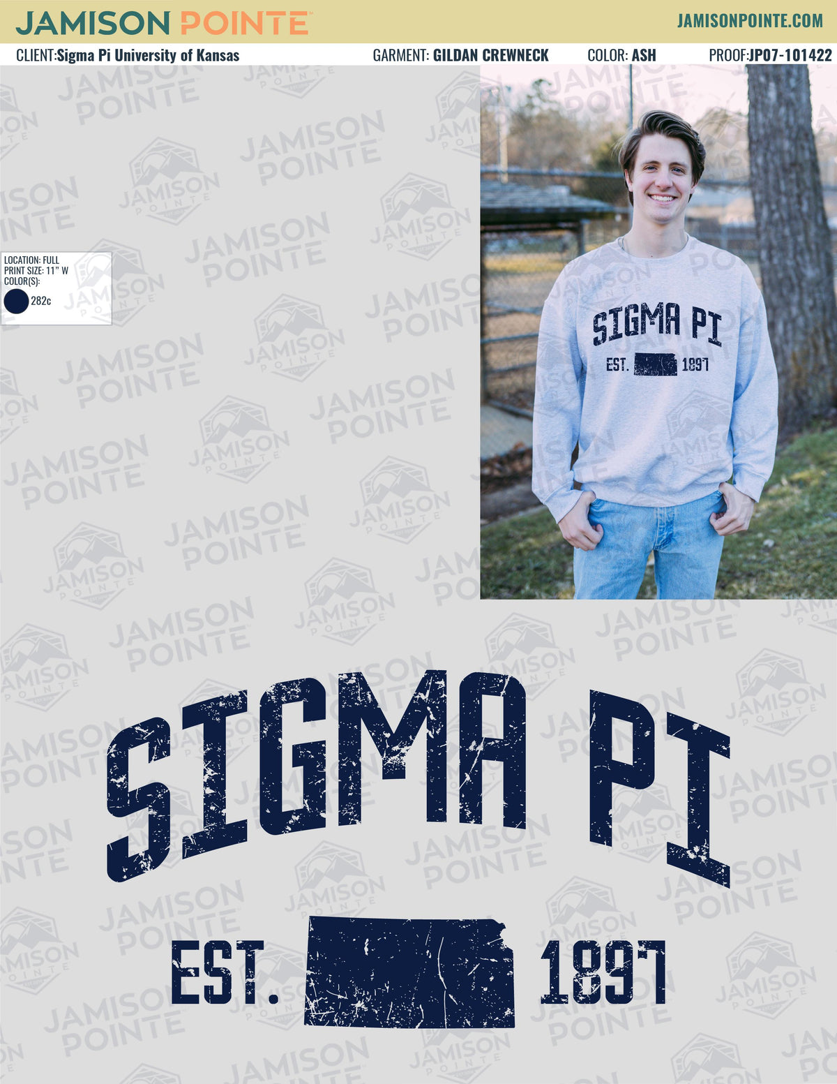 Sigma Pi University of Kansas Fall Crewneck Sweatshirt