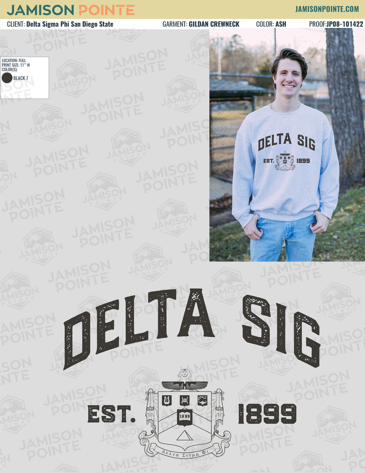 Delta Sigma Phi San Diego State University Fall Crewneck Sweatshirts