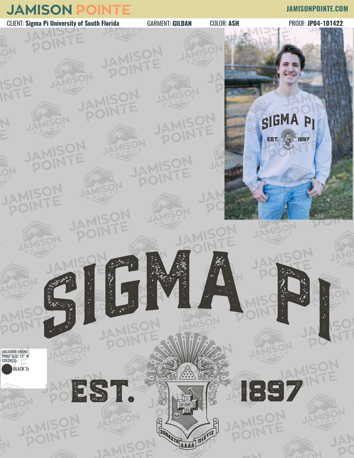 Sigma Pi University of South Florida Fall Crewneck Sweatshirts