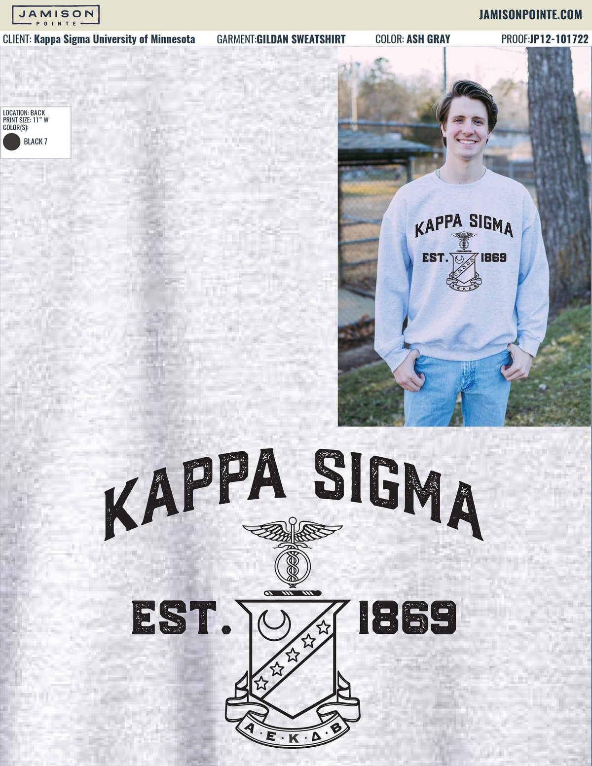 Kappa Sigma University of Minnesota Fall Crewneck Sweatshirt