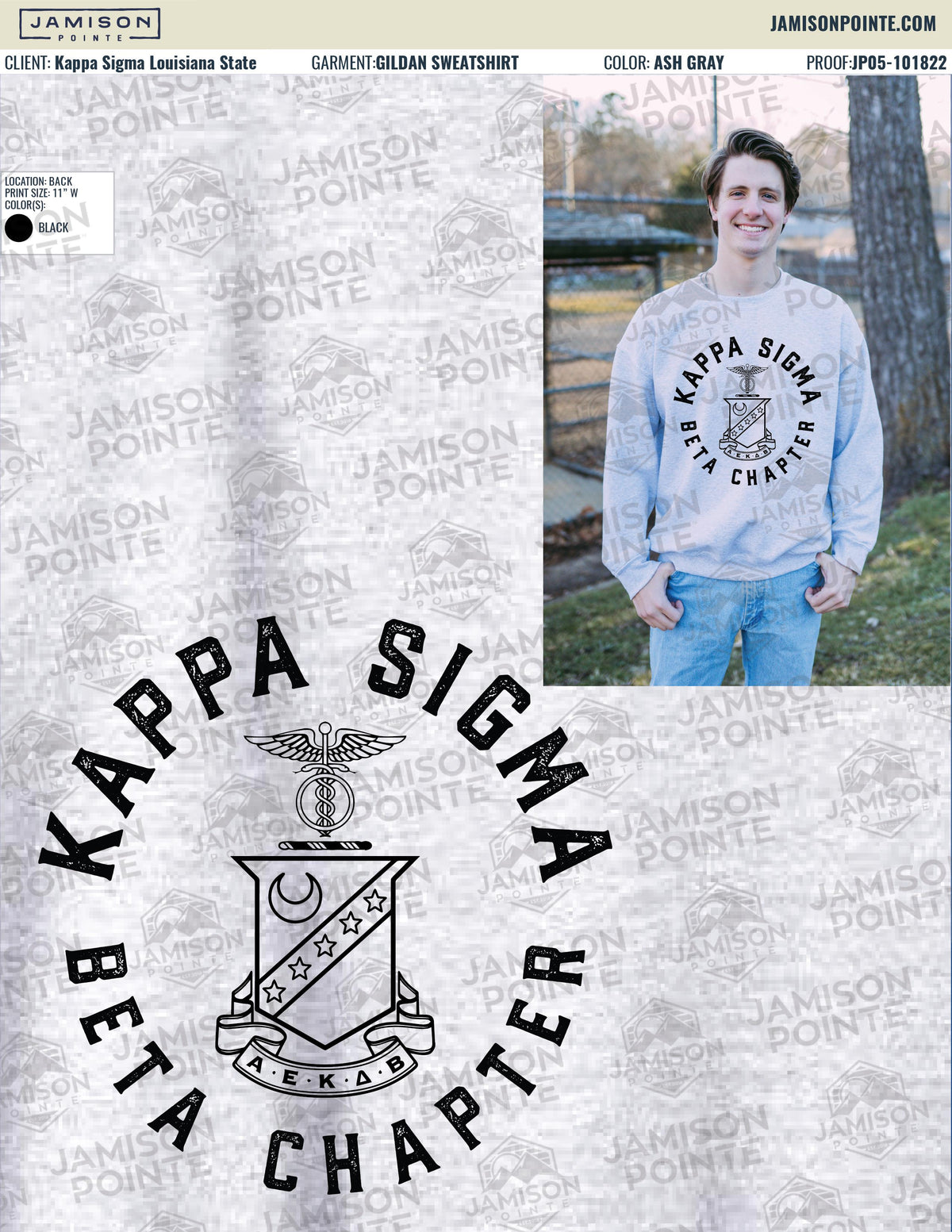 Kappa Sigma Louisiana State University Fall Crewneck Sweatshirt