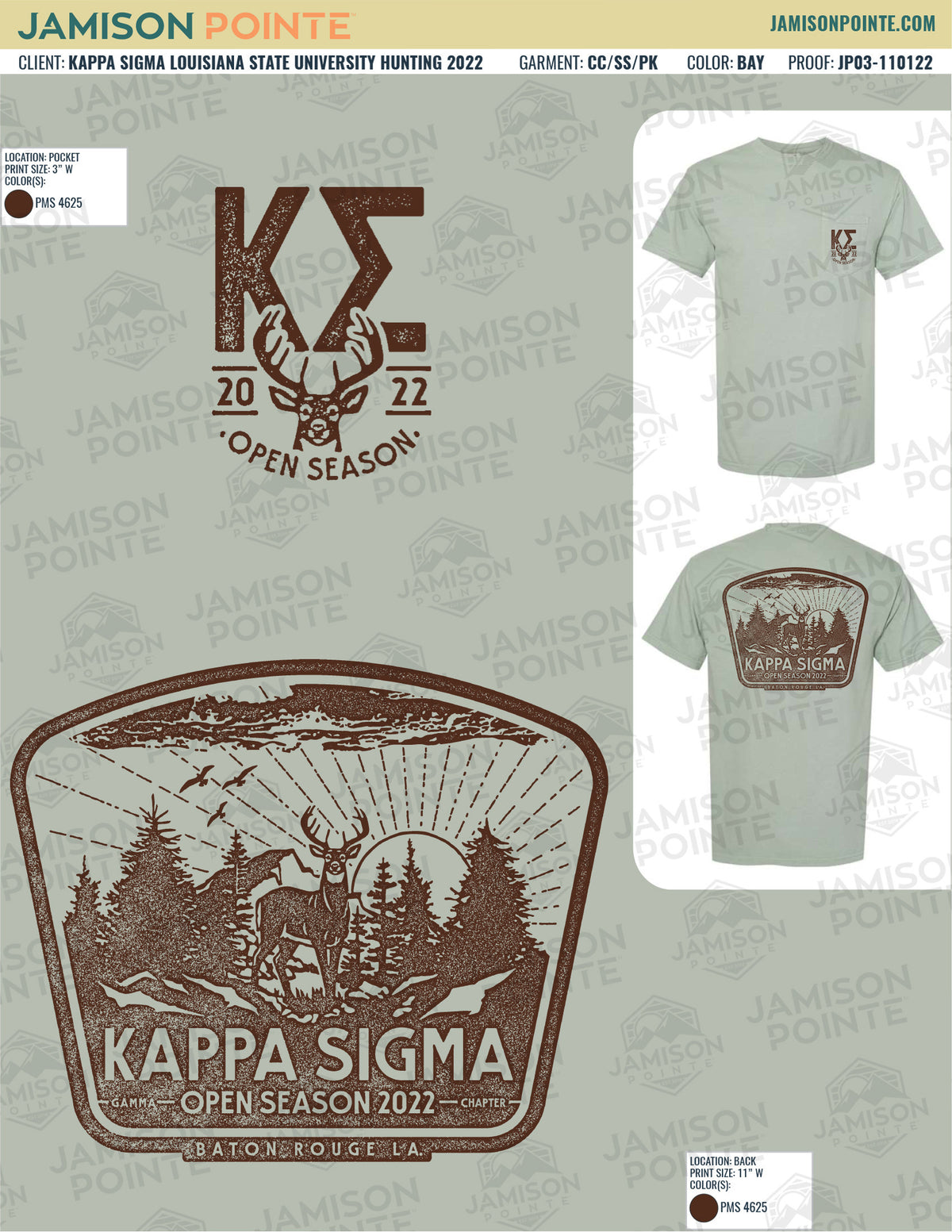Kappa Sigma Louisiana State University Hunting T-Shirt