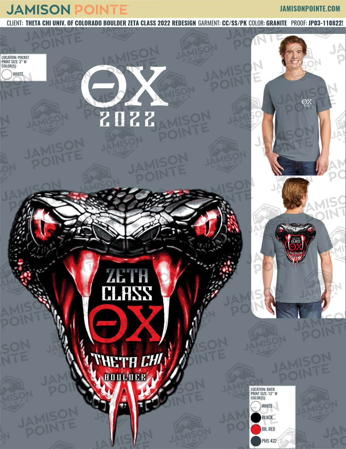 Theta Chi University of Colorado Boulder Zeta Class T-Shirt