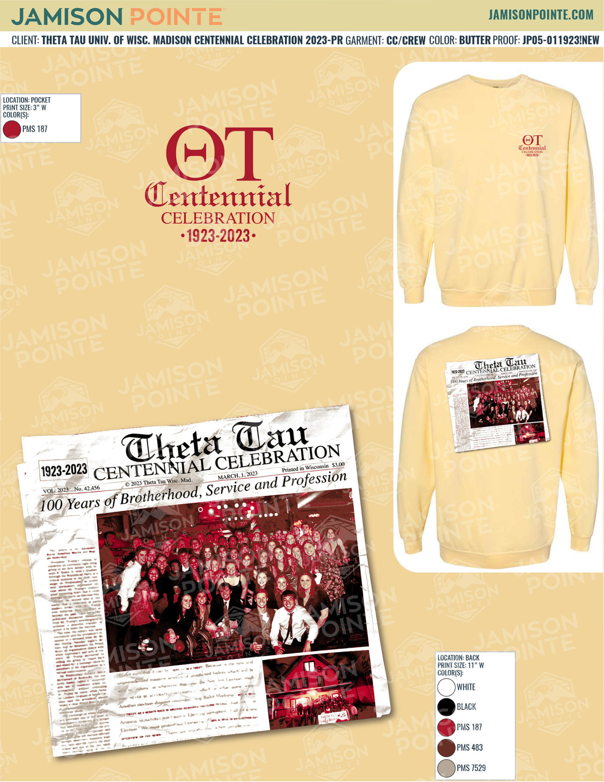 Theta Tau University of Wisconsin Madison Centennial Celebration T-Shirt