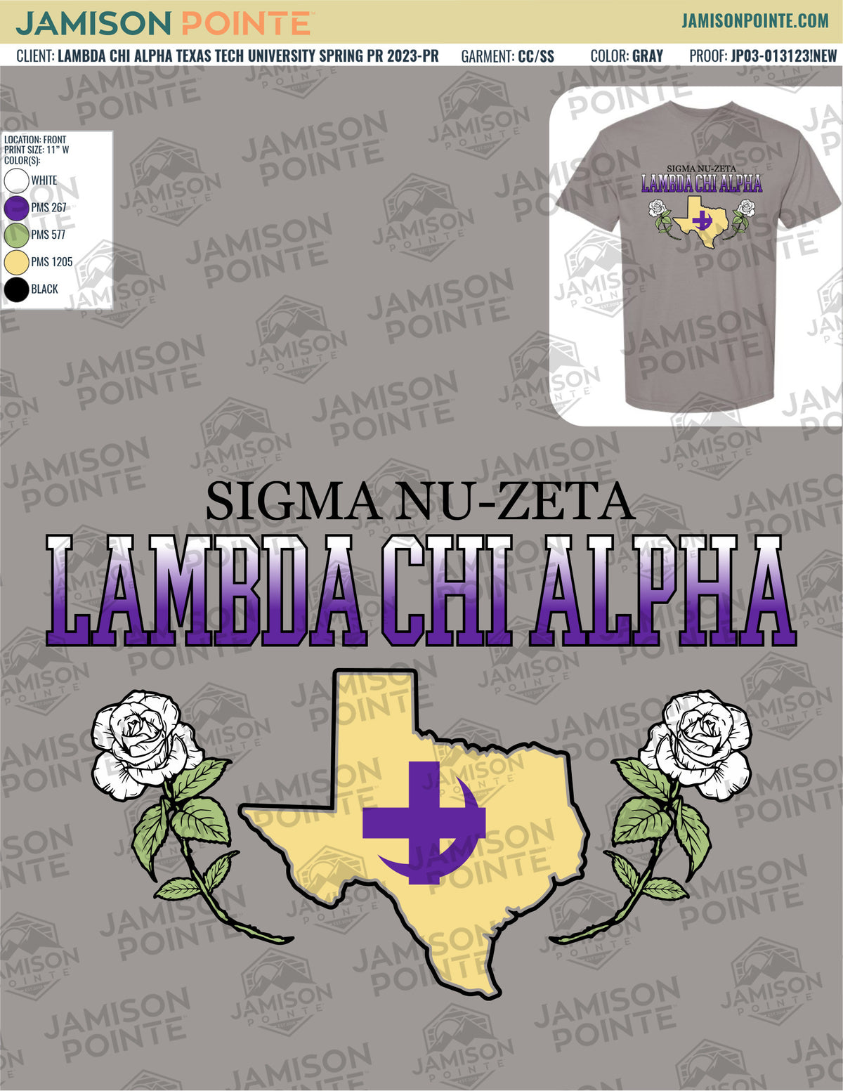 Lambda Chi Alpha Texas Tech University Spring PR T-Shirt