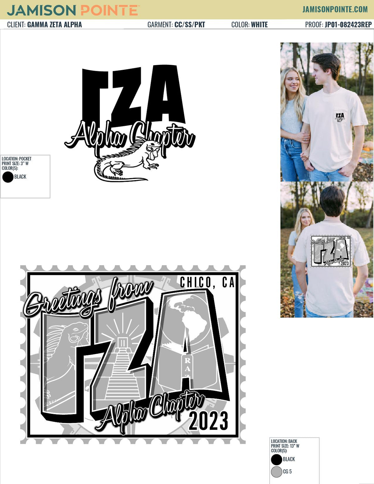 Gamma Zeta Alpha California State University Chico Fall T-Shirt