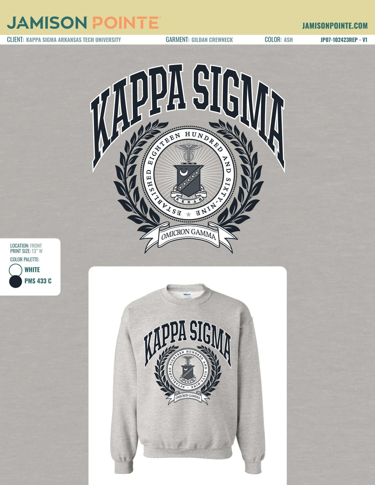 Kappa Sigma Arkansas Tech University Fall Crewneck