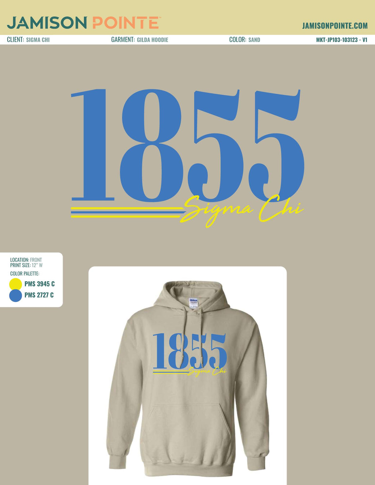 Sigma Chi Established Year Hoodie