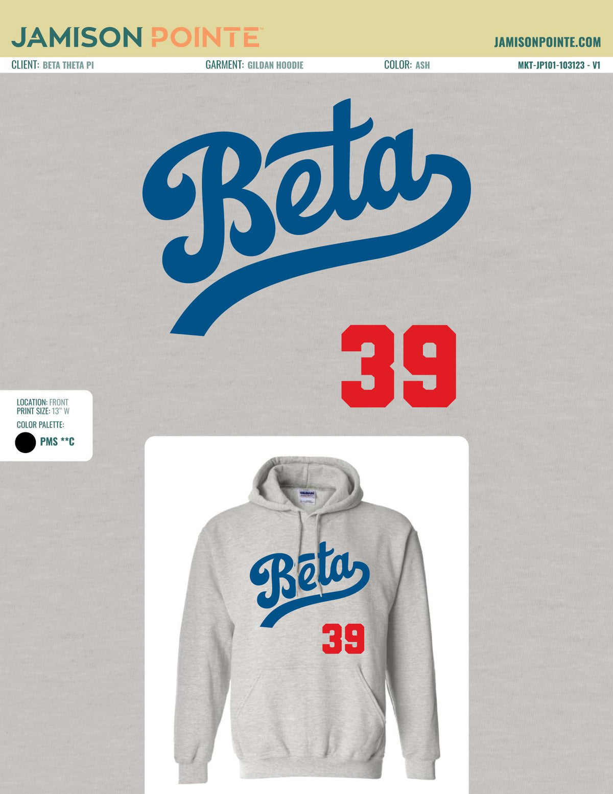 Beta Theta Pi Vintage Baseball Hoodie