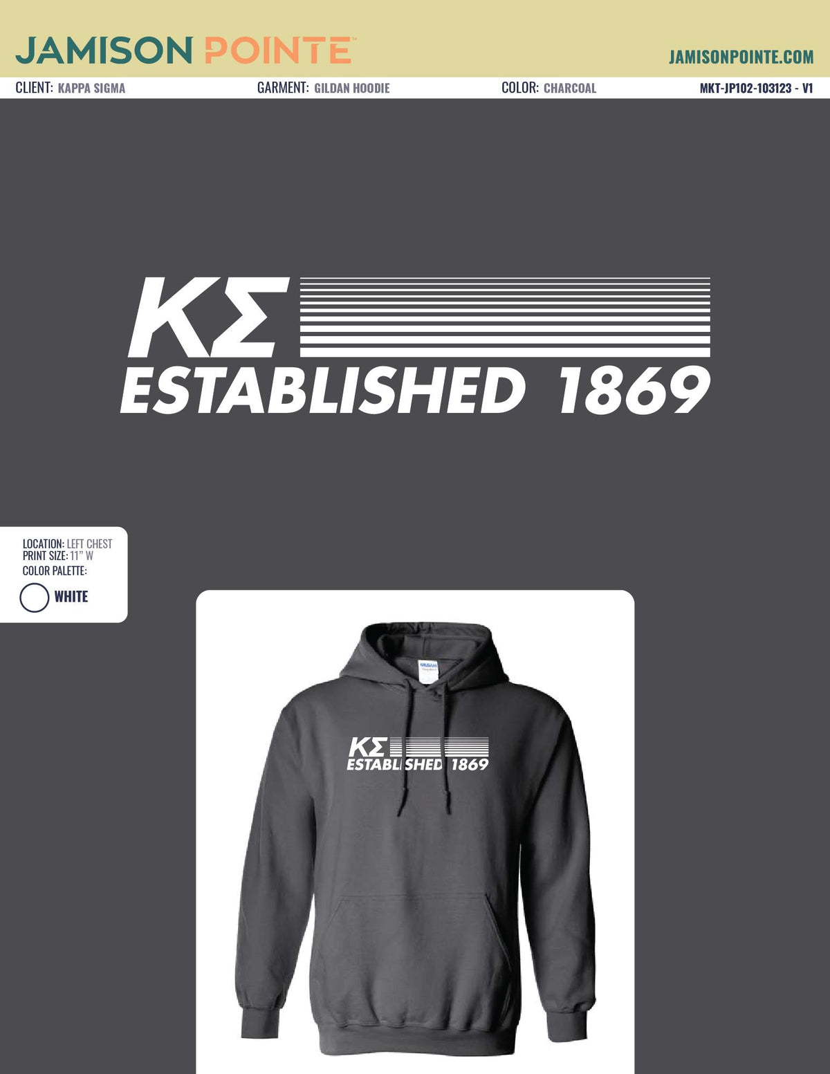 Kappa Sigma Retro Lines Hoodie