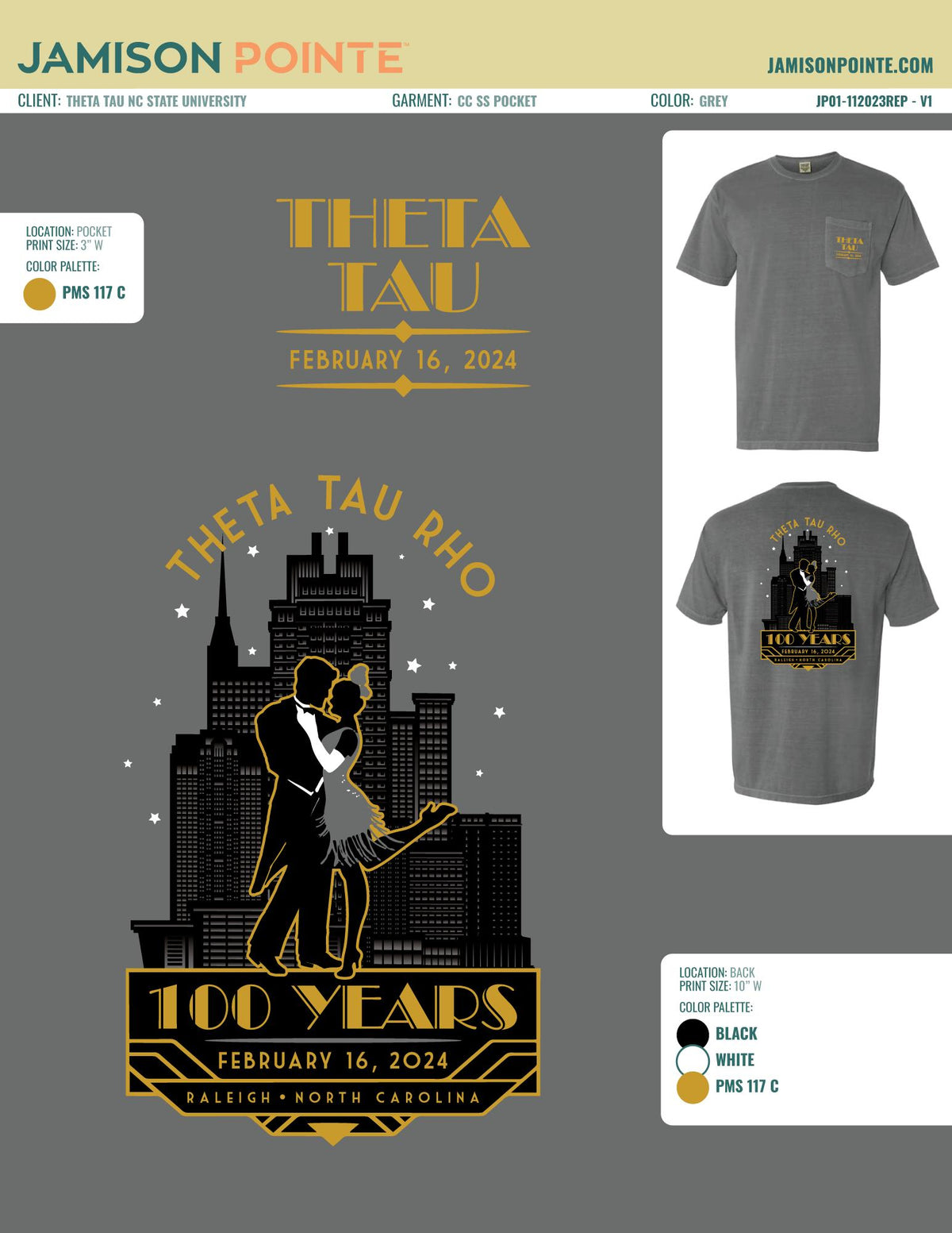 Theta Tau NC State University Anniversary T-Shirt