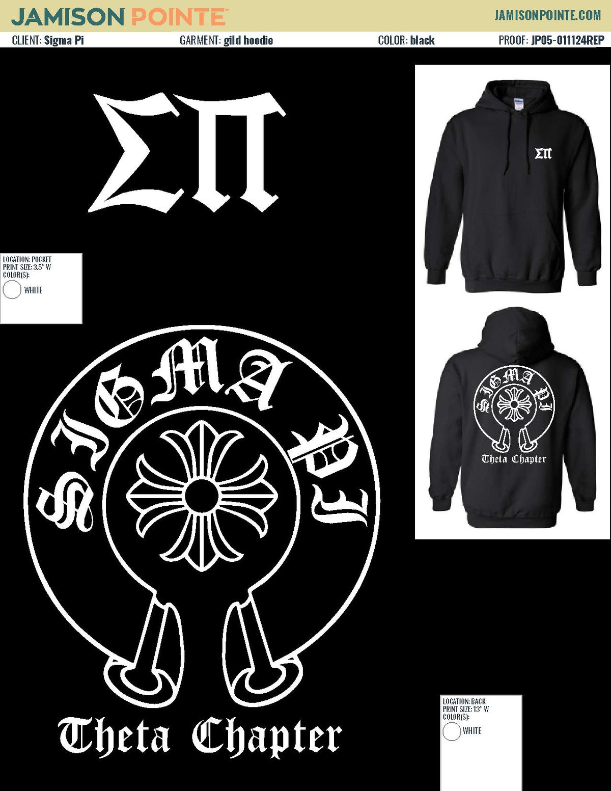 Sigma Pi Pennsylvania State University PR Hoodie