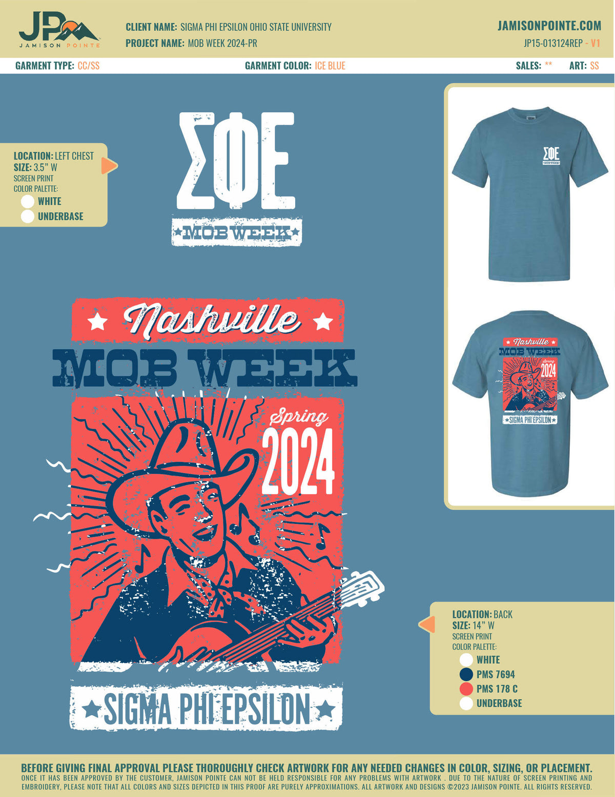 Sigma Phi Epsilon Ohio State University Mob Week T-Shirt