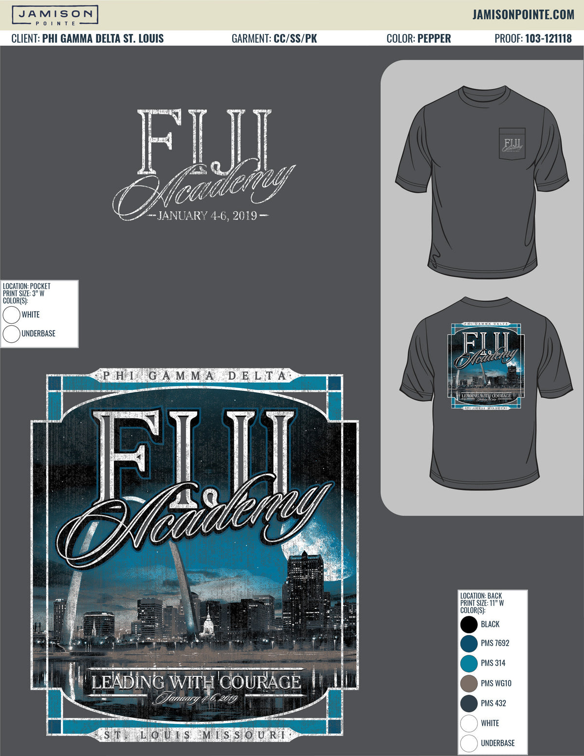 Phi Gamma Delta St Louis Skyline Tee T-Shirt