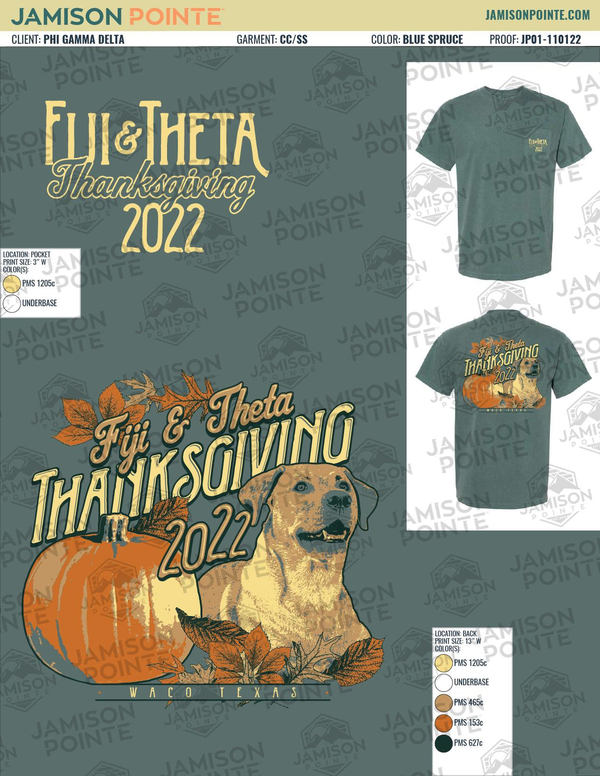 Phi Gamma Delta Baylor University Thanksgiving T-Shirt