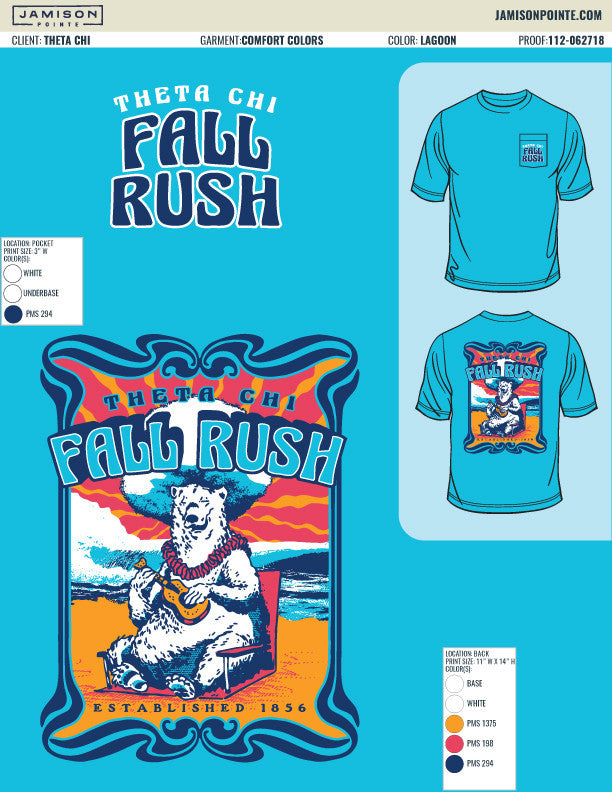 Theta Chi Afro Polar Bear T-Shirt