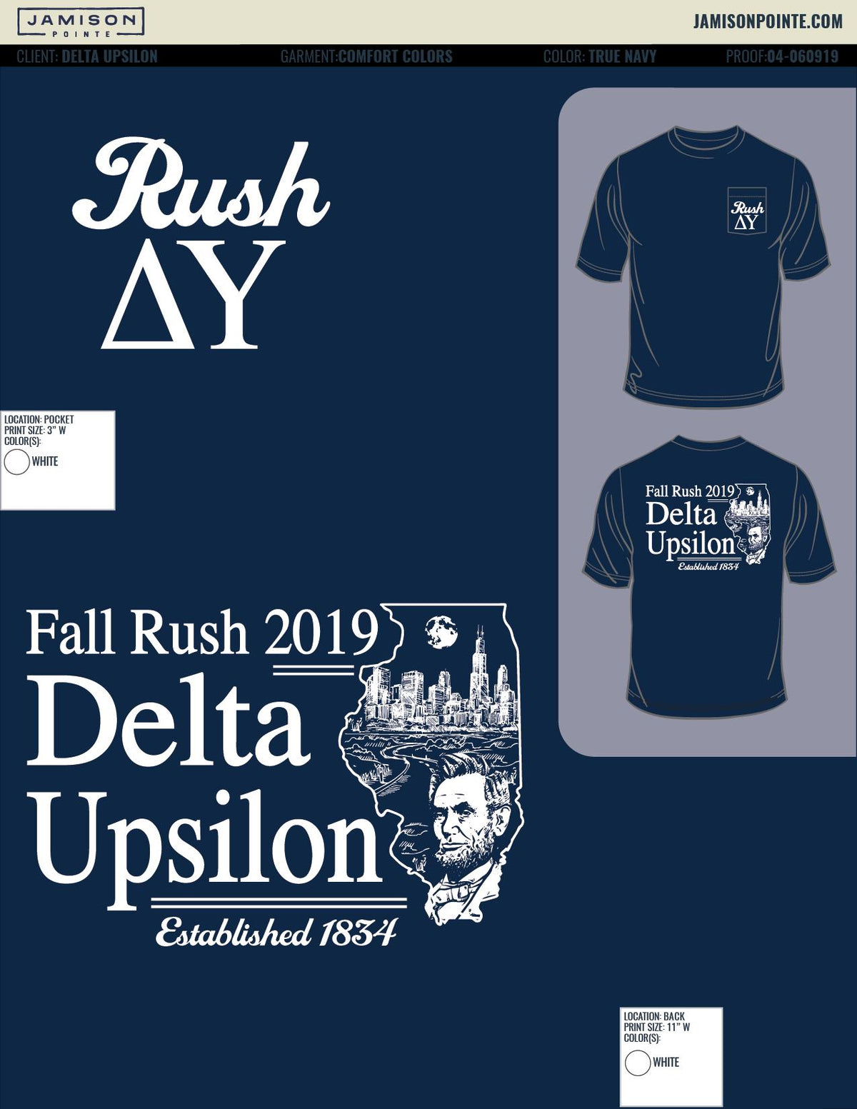 Delta Upsilon University of Illinois T-Shirt