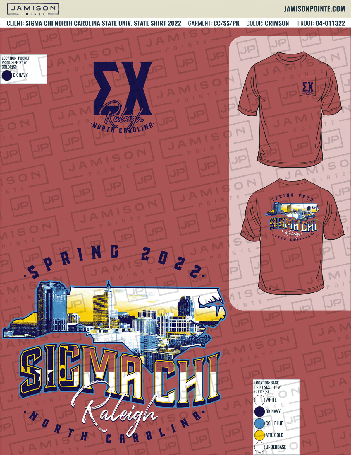Sigma Chi North Carolina State University State Shirt T-Shirt