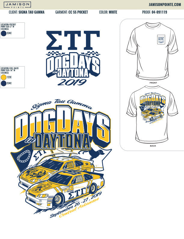 Sigma Tau Gamma University of Central Arkansas Dog Days T-Shirt