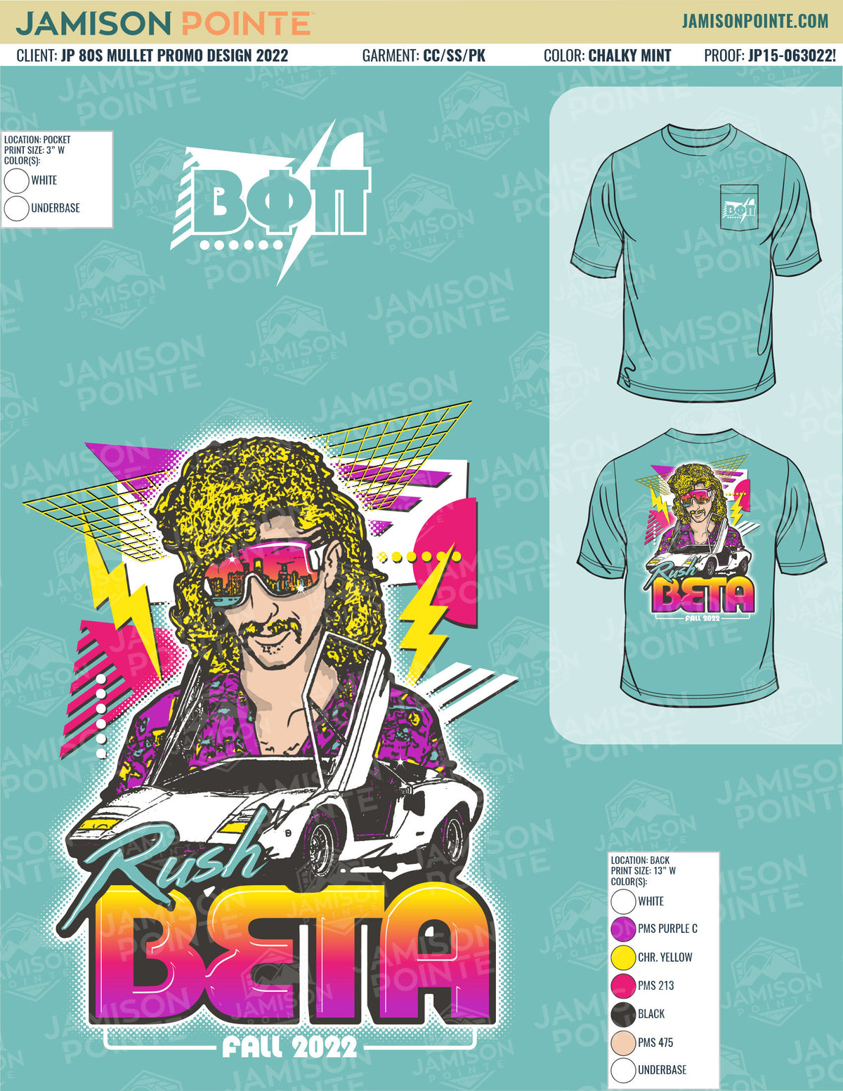 Beta Theta Pi 80s Mullet T-Shirt