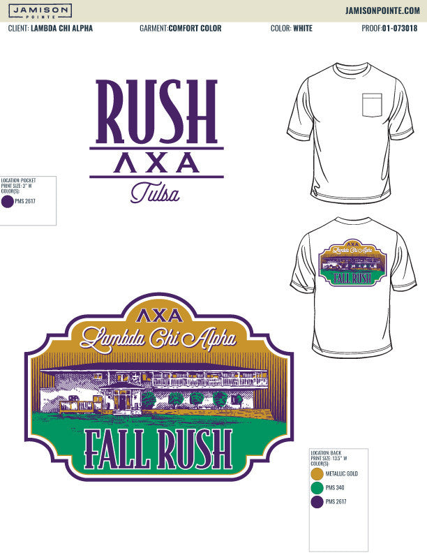 Lambda Chi Alpha University of Tulsa Fall T-Shirt