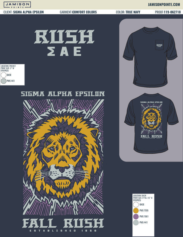 Sigma Alpha Epsilon Tripping Lines T-Shirt