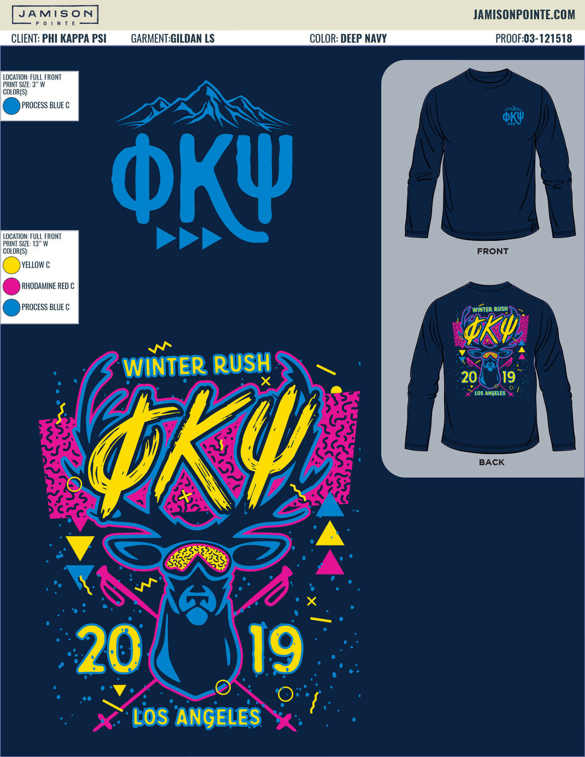 Phi Kappa Psi University of California Los Angeles Winter Rush T-Shirt