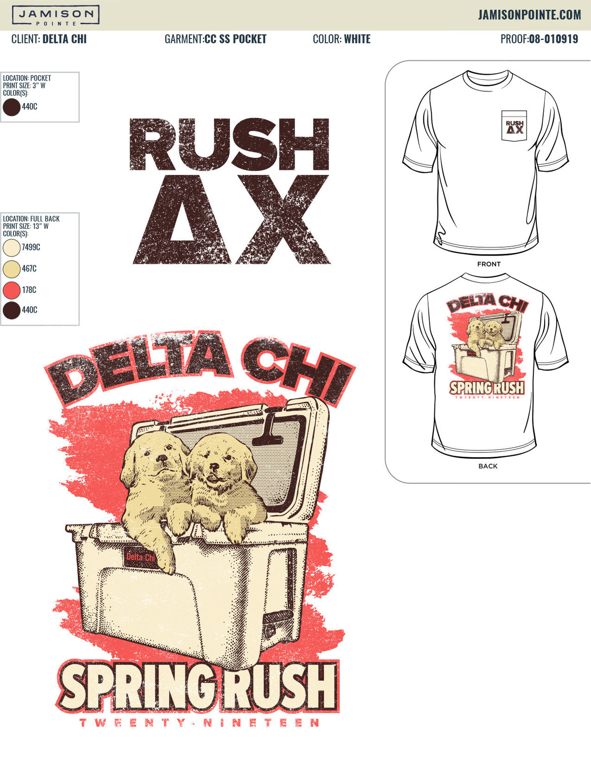 Delta Chi University of Illinois Urbana-Champaign Spring Rush T-Shirt
