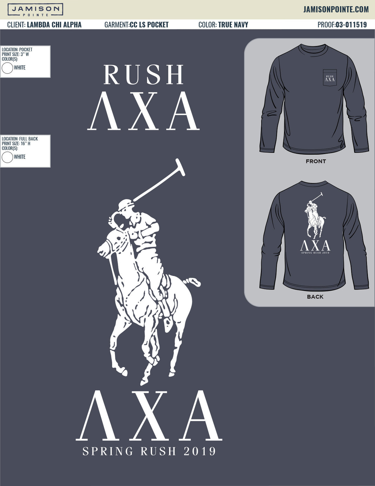 Lambda Chi Alpha Pennsylvania State University Spring Rush T-Shirt