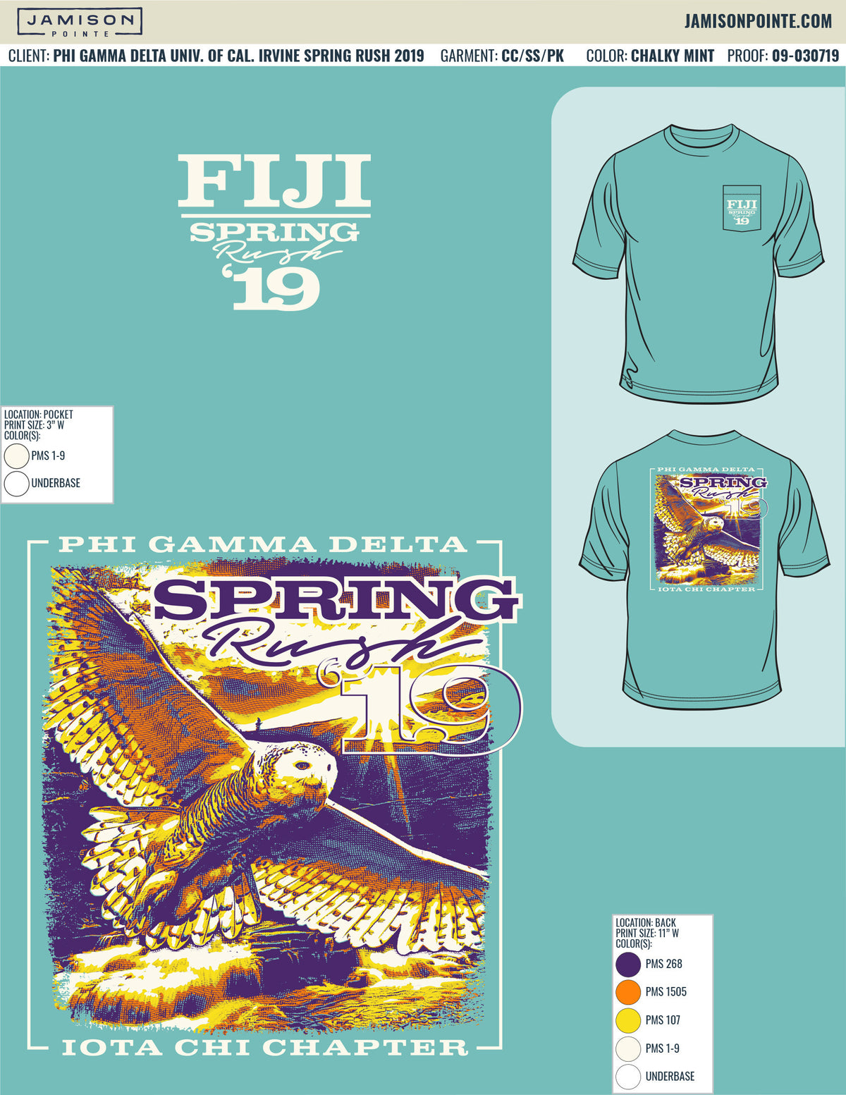 Phi Gamma Delta University of California Irvine Spring Rush T-Shirt