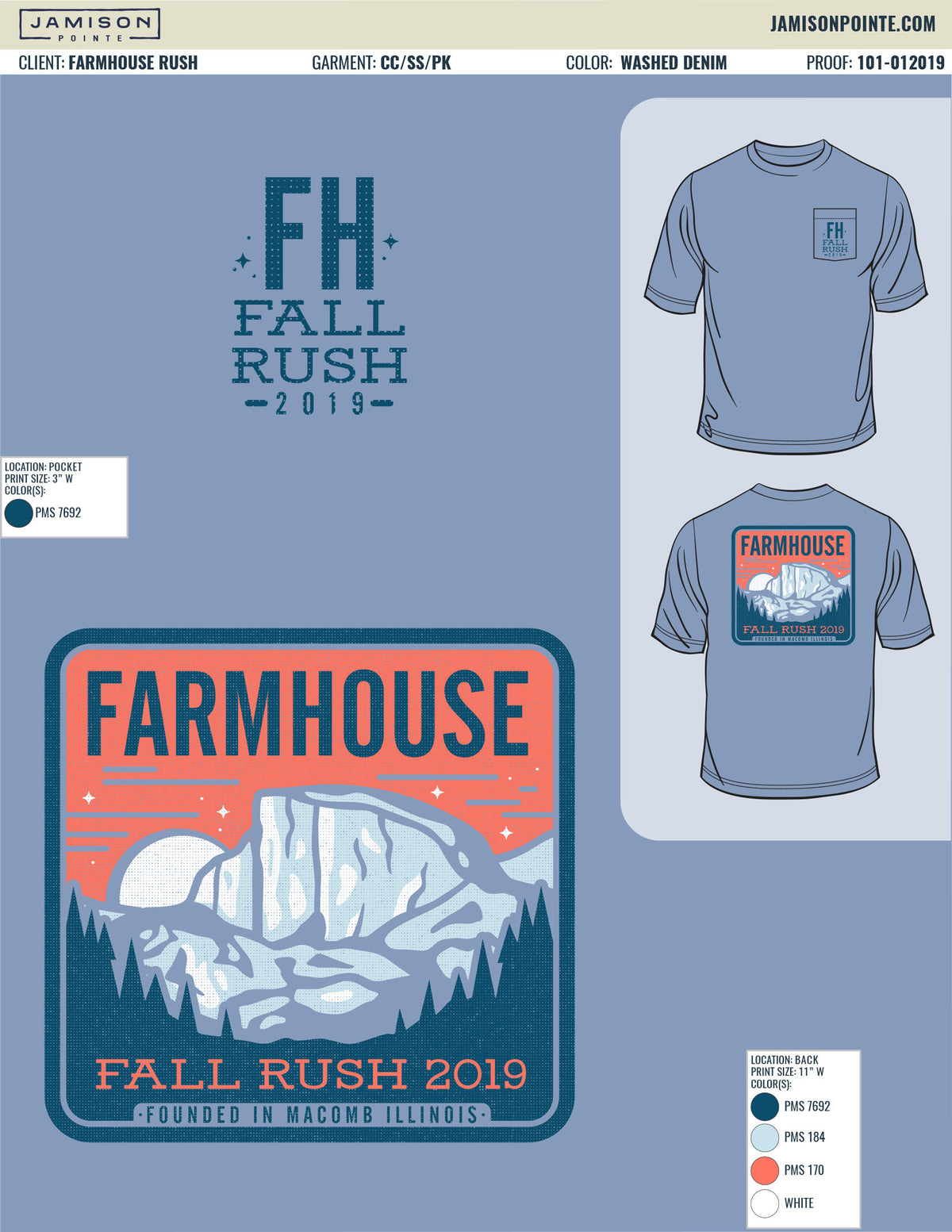 Farmhouse Geometrical Mountains Rush T-Shirt