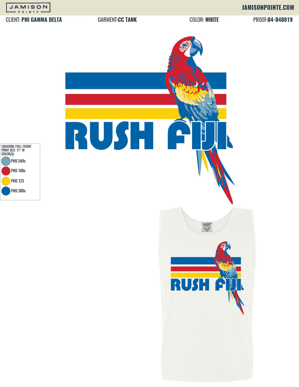 Phi Gamma Delta University of Nebraska Lincoln Summer Rush T-Shirt