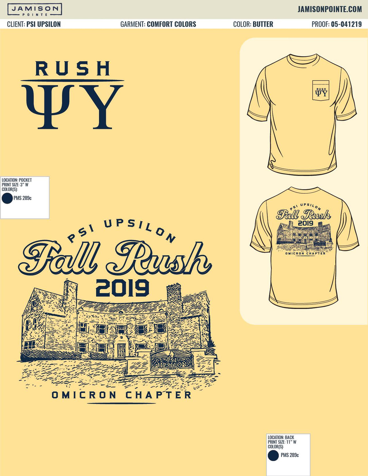 Psi Upsilon University of Illinois at Urbana Champaign Fall Rush T-Shirt