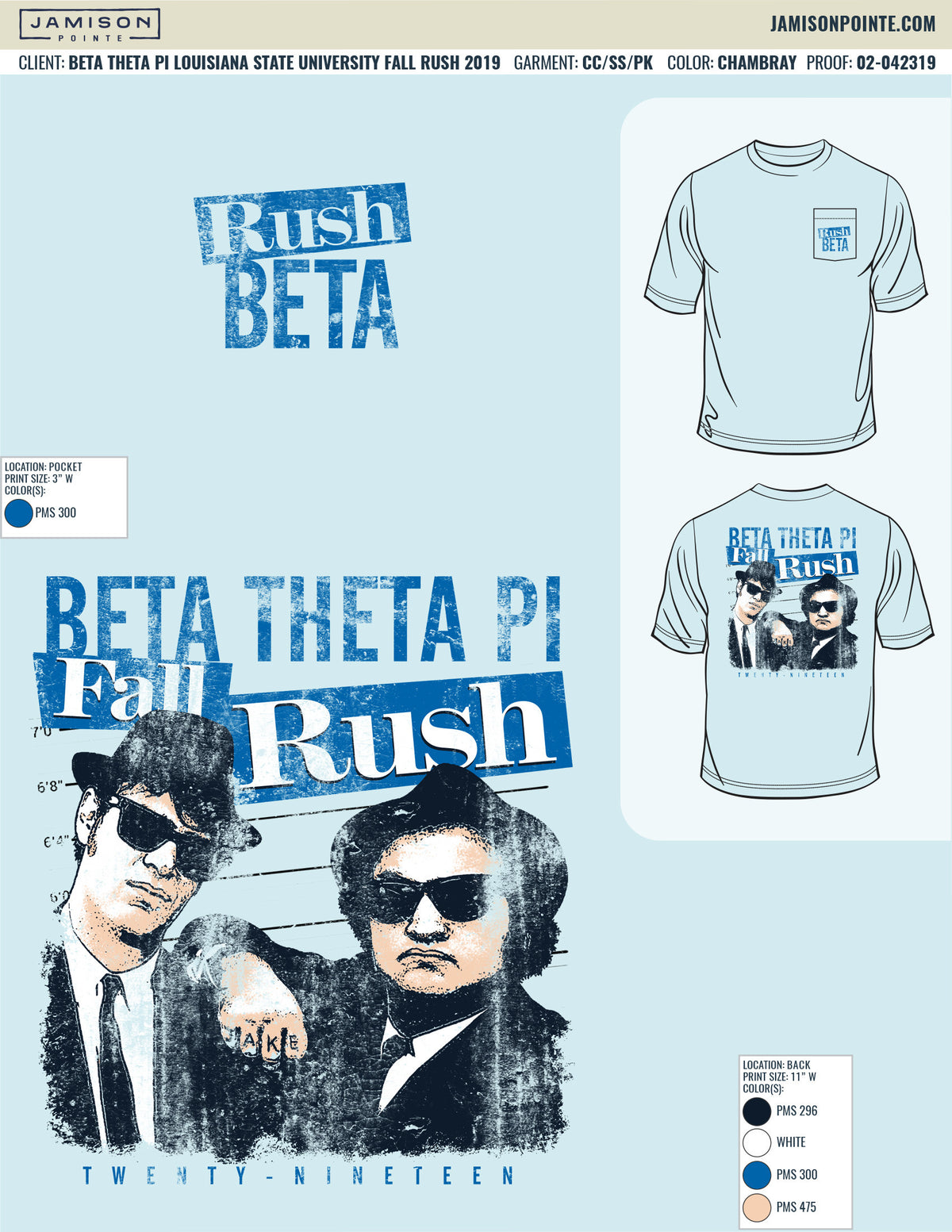 Beta Theta Pi Louisiana State University Fall Rush T-Shirt