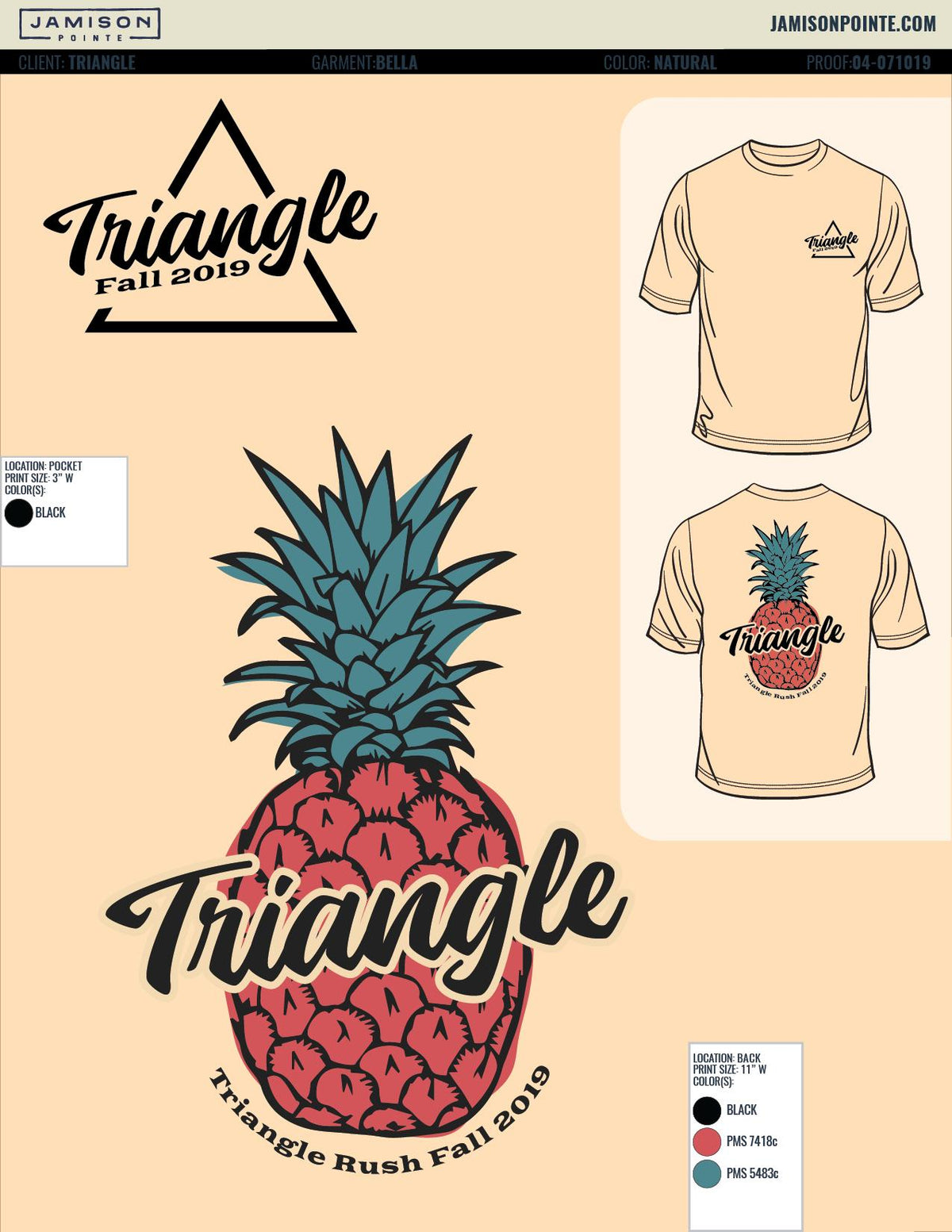 Triangle Fraternity Purdue University Fall Rush T-Shirt