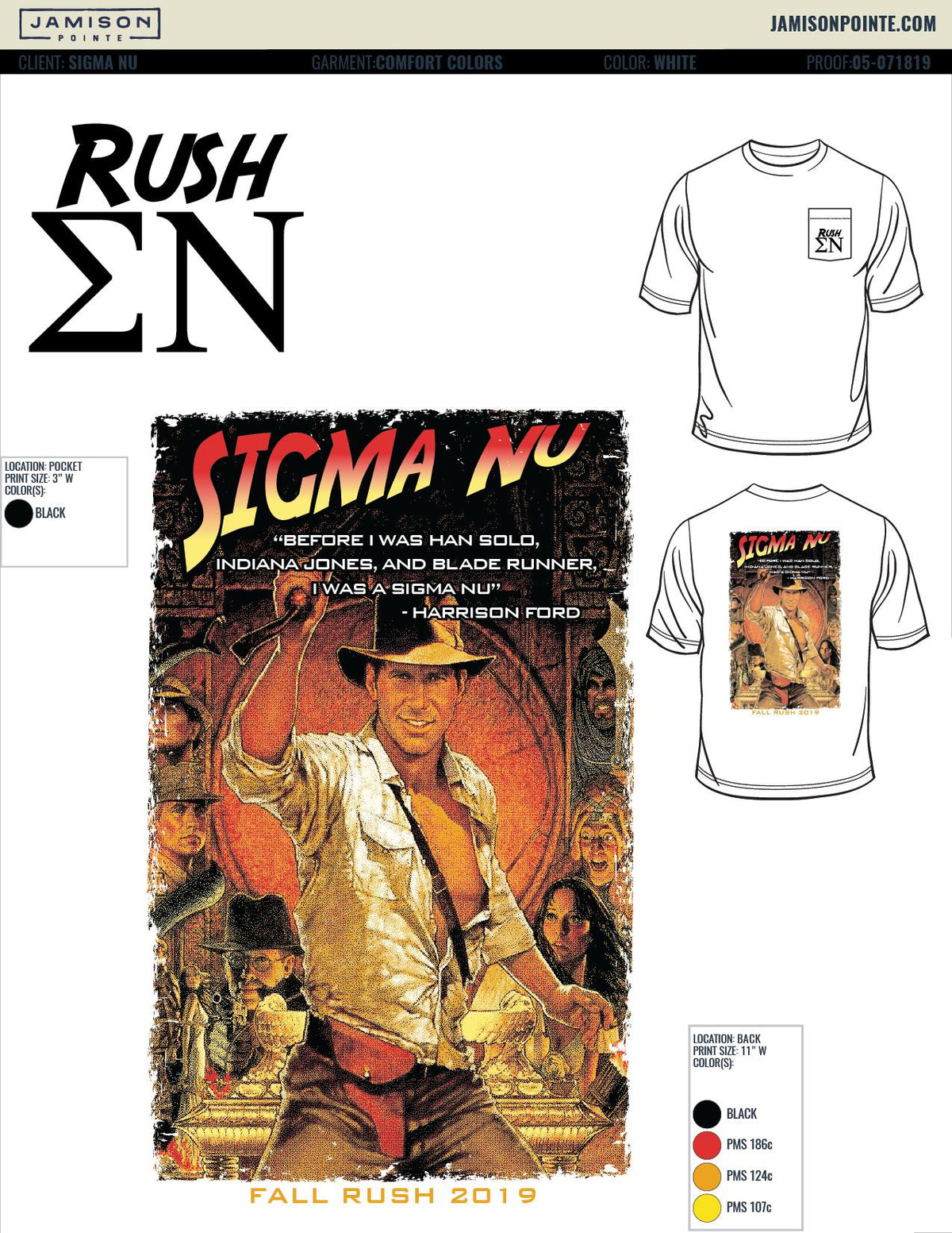 Sigma Nu Texas Christian University Fall Rush T-Shirt