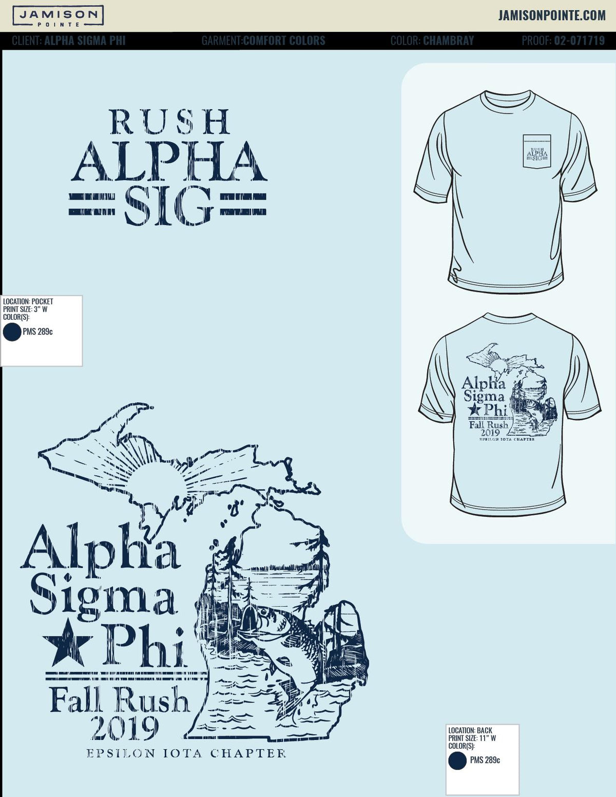 Alpha Sigma Phi Western Michigan University Fall Rush T-Shirt