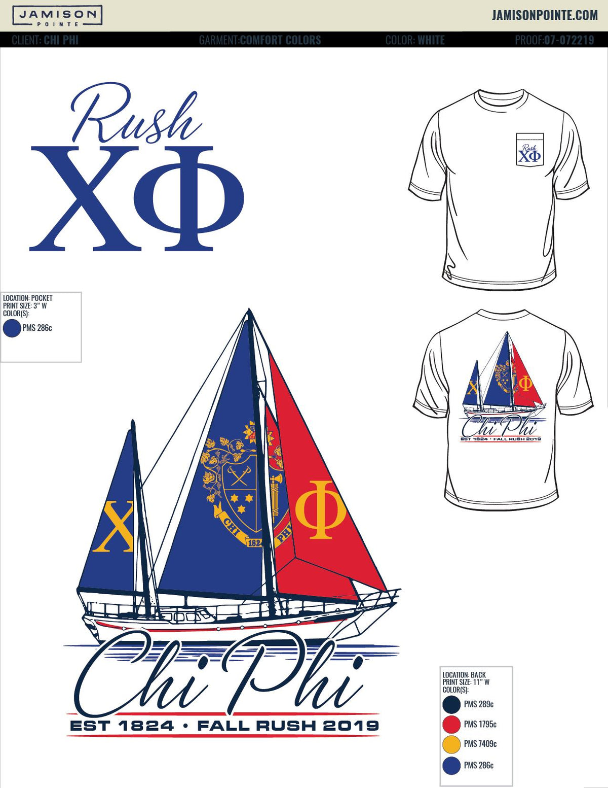 Chi Phi Auburn University Fall Rush T-Shirt