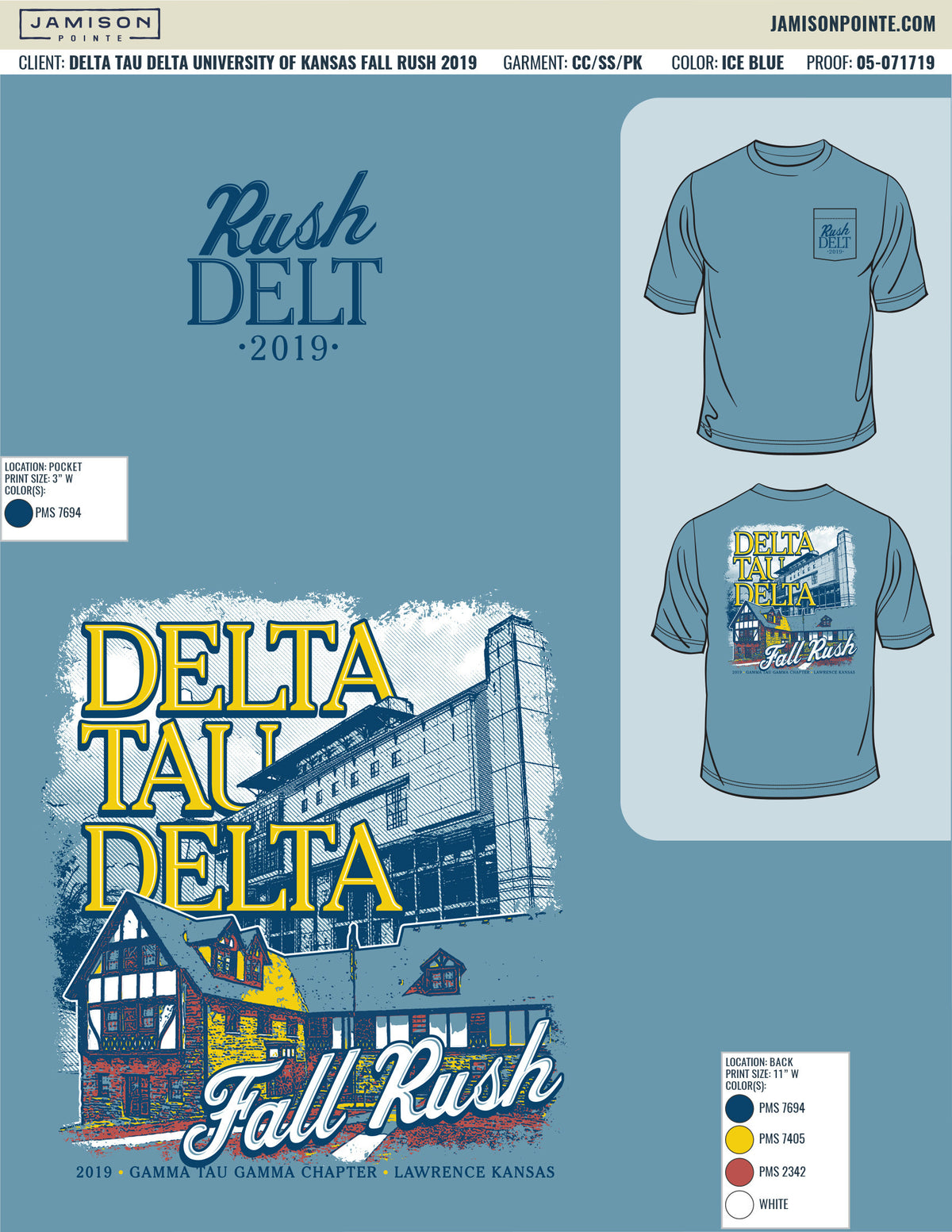 Delta Tau Delta University of Kansas Fall Rush T-Shirt